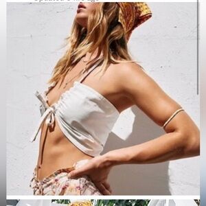 NWOT Free People Summer convertible tie halter bandeau bra crop top Intimately